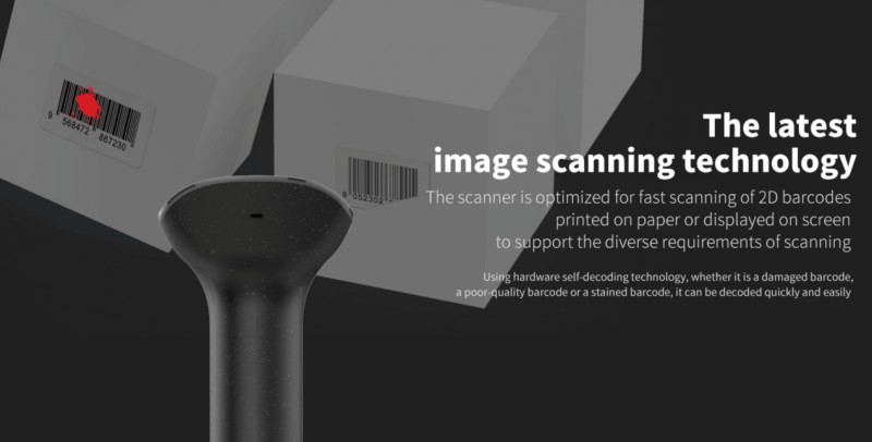 Le scanner de codes à barres idprt - Hn - 1308sr - 1358sr - 2d utilise la technologie de numérisation d'image laser.